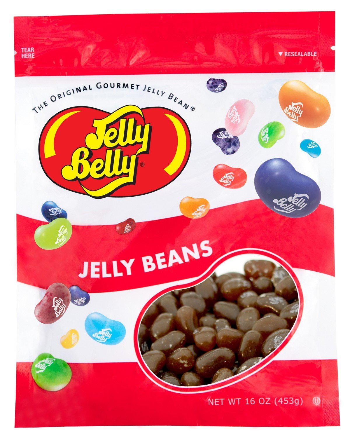 Jelly Belly Cappuccino Jelly Beans - 1 Pound Resealable Bag - Brown