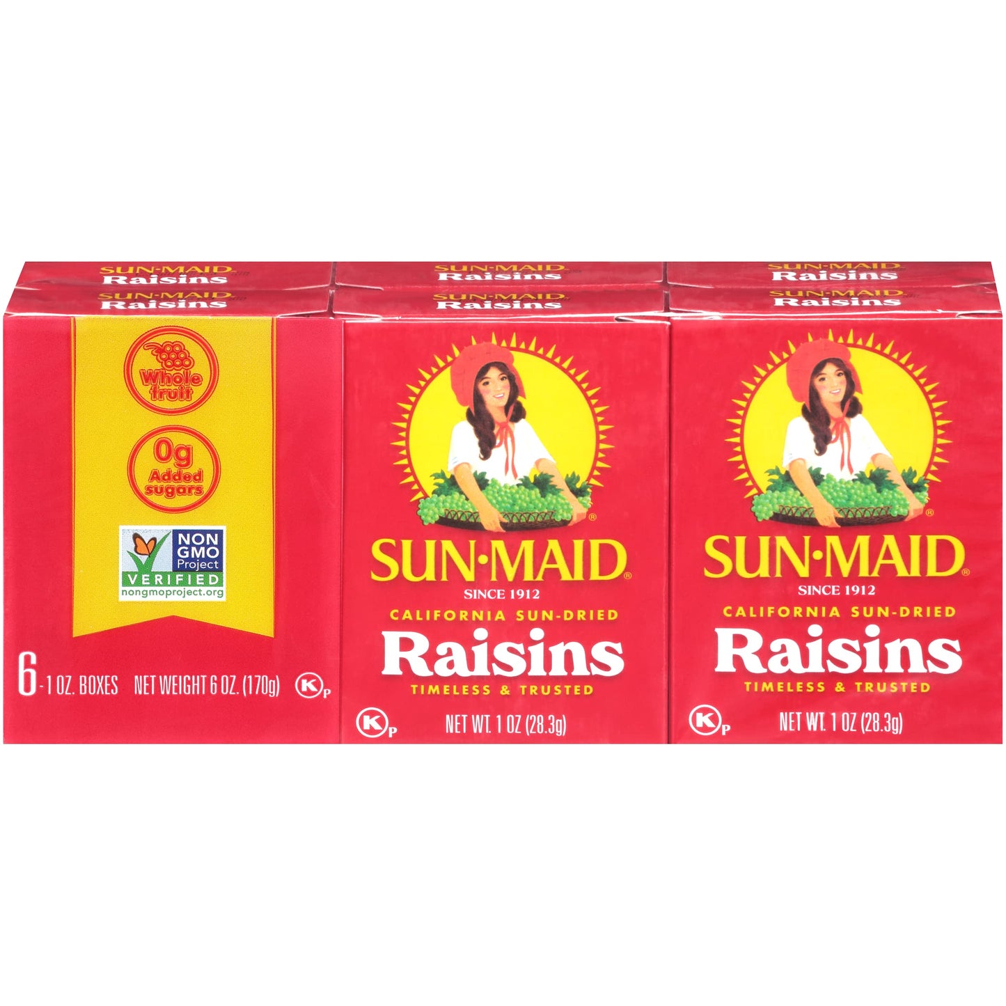 Sun-Maid Raisins, Seedless, 1 Oz, 6 Ct (Pack Of 2)