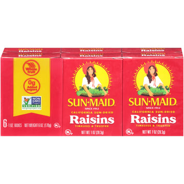 Sun-Maid Raisins, Seedless, 1 Oz, 6 Ct (Pack Of 2)
