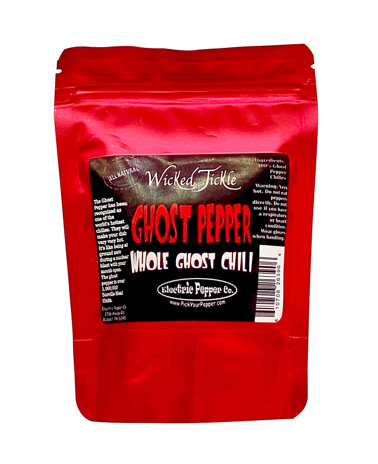 Wicked Tickle Superhot Chili Pepper Gift Set - 21 Whole Peppers | Ghost Trinidad Moruga Scorpion & Carolina Reaper - Extreme Hea