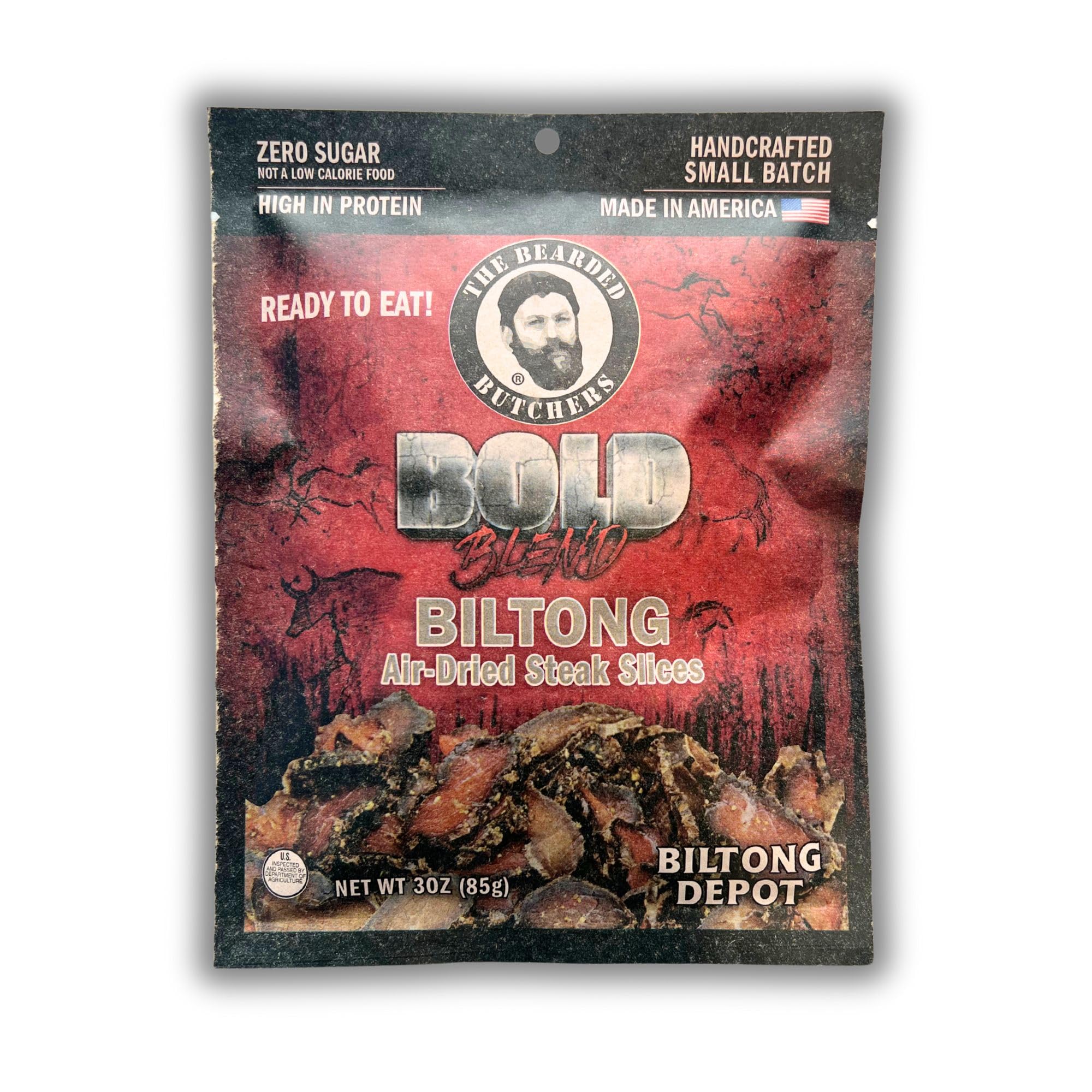 Bearded Butchers Biltong Snacks - High Protein, Low Fat, Gluten-Free ...