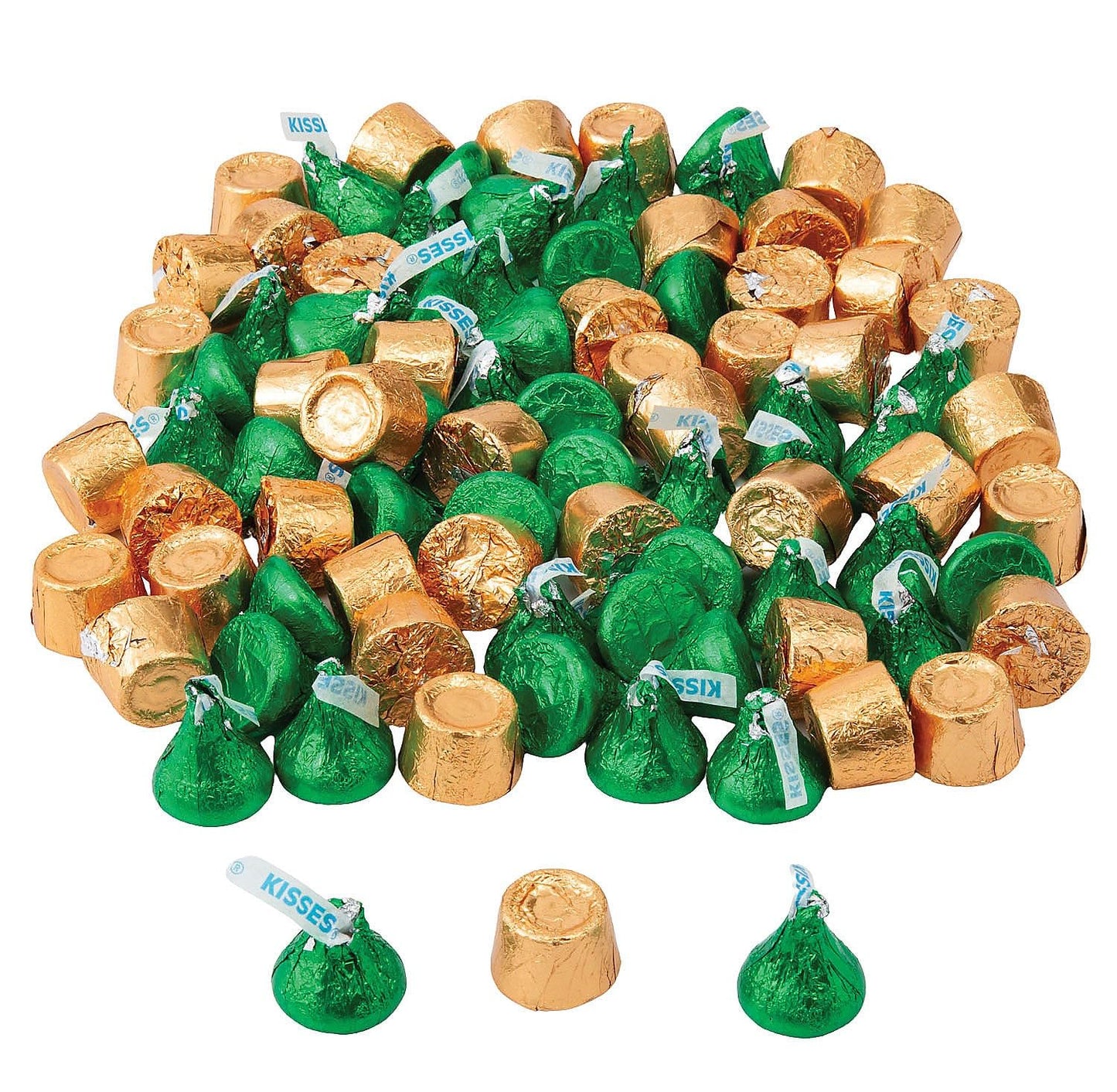 Fun Express Kisses Bulk St PatrickS Day Chocolate - 89 Count Green & Gold Wrapped Candy For Irish Party Favors  Candy Buffet & Holiday Celebrations | Top-Grade Milk Chocolate & Caramel Mix