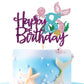 Roadsea Mermaid Happy 8Th Brithday Cake Topper - Under The Sea Theme Girl Kid Night Birthday Cake Supplies/Ocean World 8Th Merma