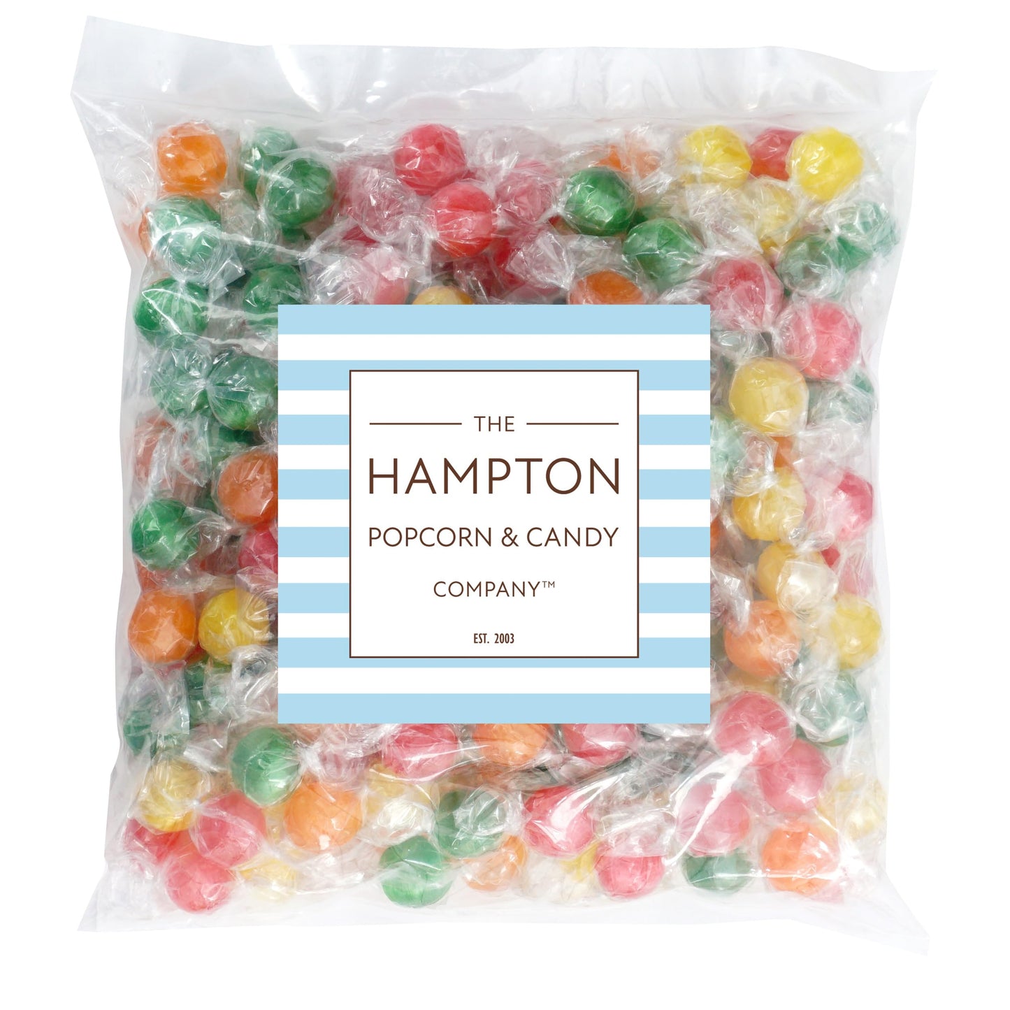 Assorted Sour Candy Balls, 2 Pound Bulk Candy (Approx. 150 Pcs.), Individually Wrapped Old Fashioned Hard Candy, Fruit Balls Can