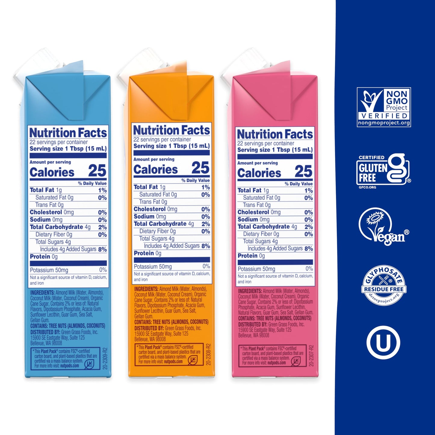 nutpods Variety Pack Coffee Creamer, Sweetened with Organic Cane Sugar, Made from Almonds and Coconuts, Gluten Free, Non-GMO, Ve