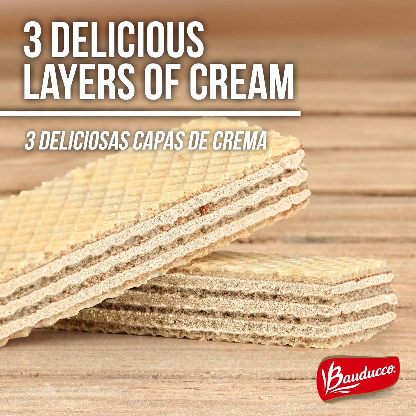 Bauducco Vanilla Wafers - Crispy Wafer Cookies With 3 Delicious, Indulgent, Decadent Layers of Vanilla Flavored Cream - Deliciou