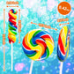 Rainbow Twisty & Swirl Lollipops 32 Pack, Unicorn Candy Swirl Lollipops Individually Wrapped Suckers, (16Swirl + 16Twist Mx)