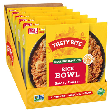 Tasty Bite Smoky Paneer Biryani Rice Bowl, Ready to Eat, Microwaveable, Gluten Free, 7 Ounce (Pack of 6)