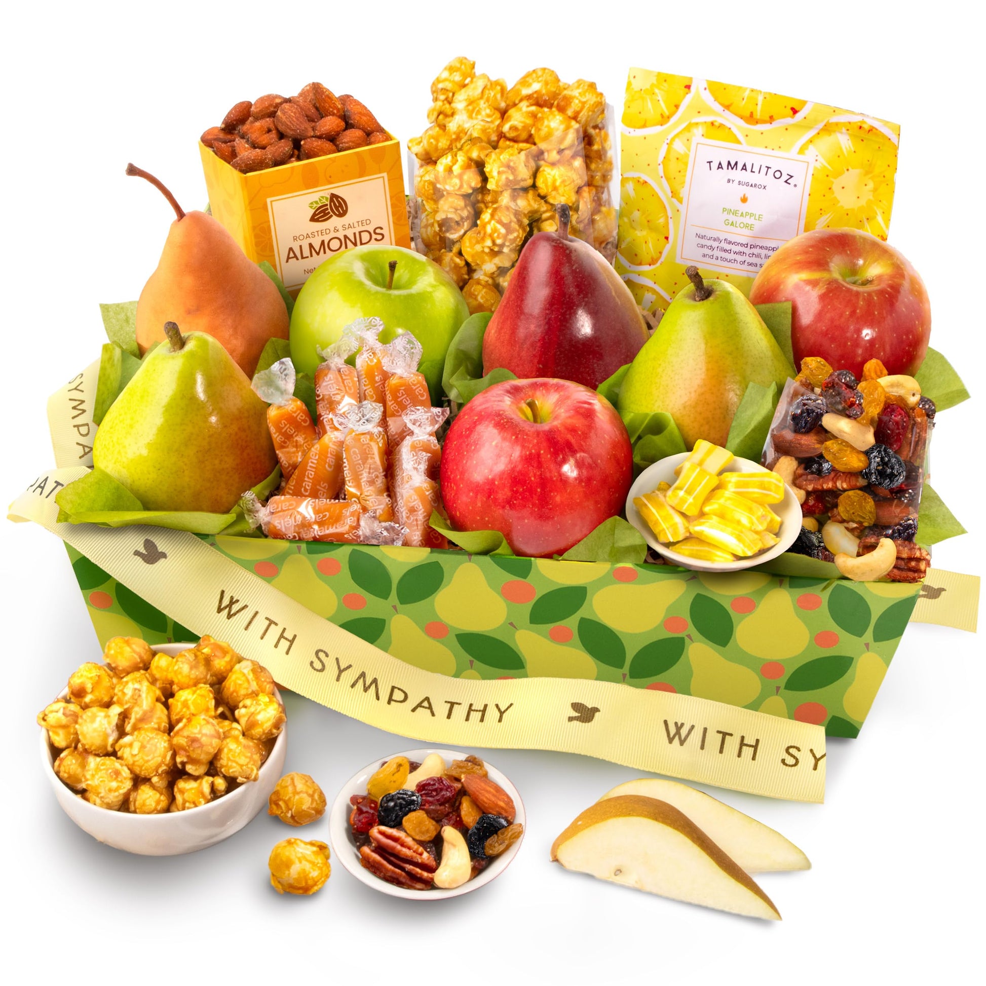A Gift Inside Orchard Delight Fruit and Gourmet Gift Basket - 17 Piece Set