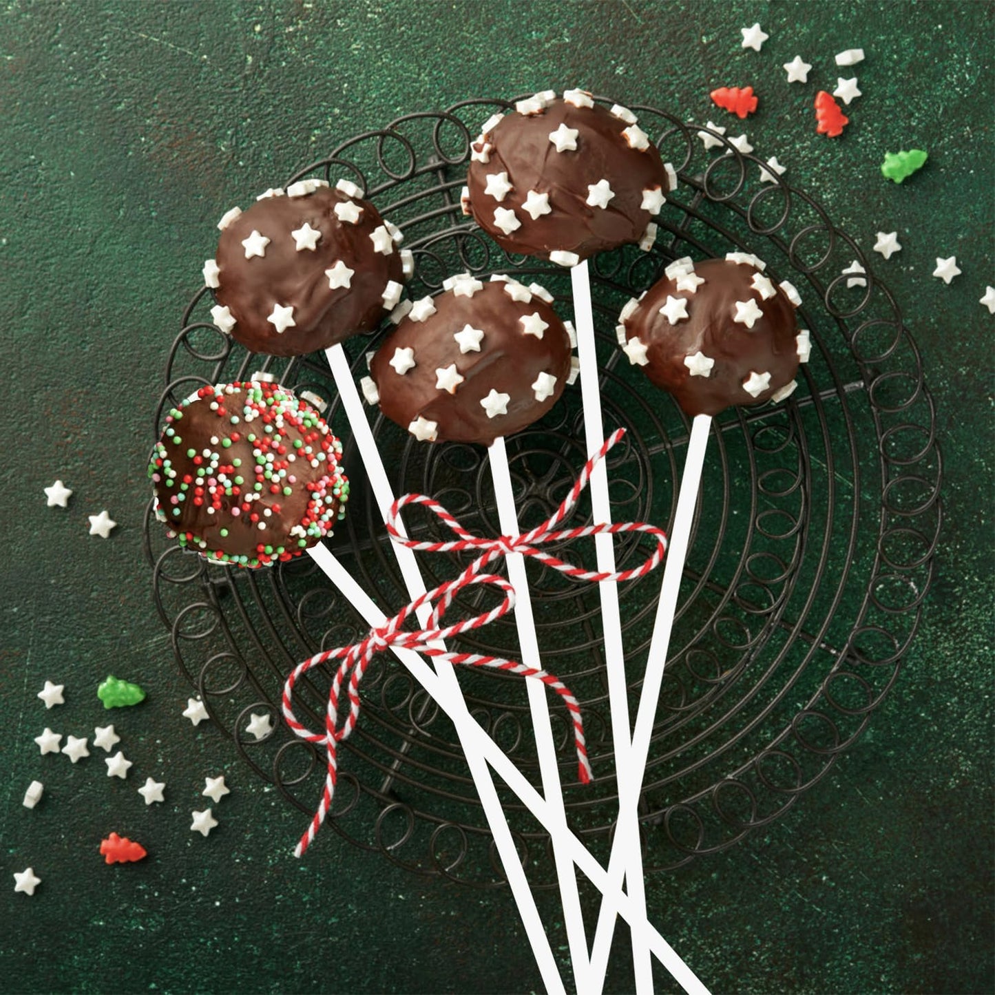 Coobbar Lollipop Sticks, 500 Pieces, 11.8 Inch White Paper Treat Sticks for Cake Toppers and Candy Pops