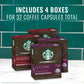 Starbucks Vertuo Dark Roast Variety Pack Coffee Pods, 32-count, 8 Count (Pack of 4)