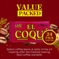 Cafe El Coqui Dark Roast Espresso Ground Coffee, 8.83 oz (Pack of 24), Authentic Puerto Rican Style, Vacuum Sealed