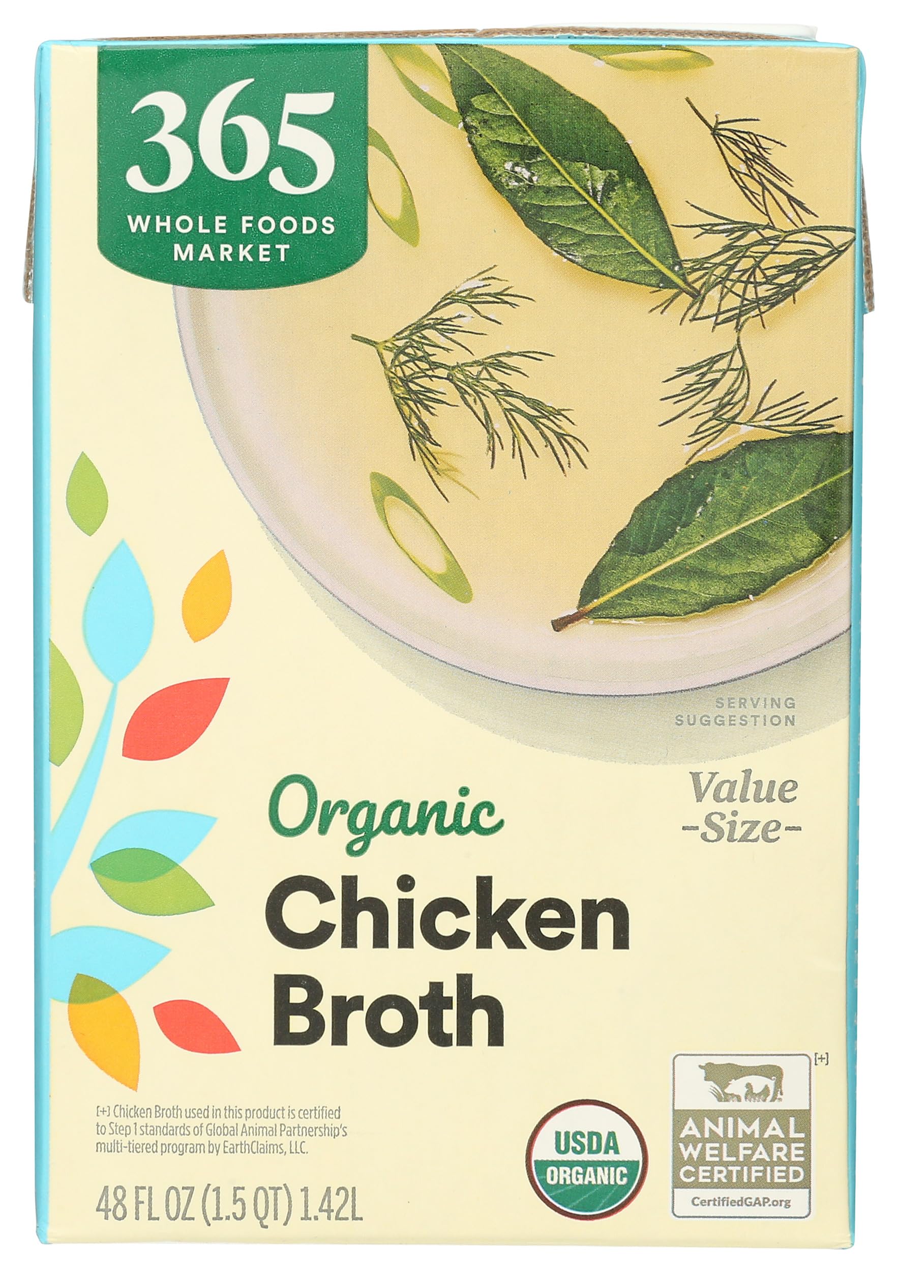 365 by Whole Foods Market, Organic Chicken Broth, 48 Fl Oz