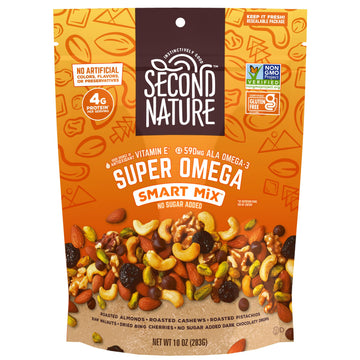 Second Nature Super Omega Smart Mix, Good Source Of Antioxidant Vitamin E, Good Source Of Fiber, No Artificial Colors, Flavors O