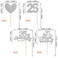 ZHUOWEISM 24 PCS Cupcake Toppers Glitter Heart 25th Anniversary Cake Decorations Design 1 Paper