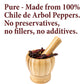 The Spice Way Chile De Arbol - Powder (4 Oz) Made From Pure Dried Chilis, Great For Mexican Dishes