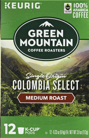 Green Mountain Coffee Roasters Keurig Single-Serve K-Cup Pods, Colombian Fair Trade Select Medium Roast Coffee, 12 Count (Pack Of 1)
