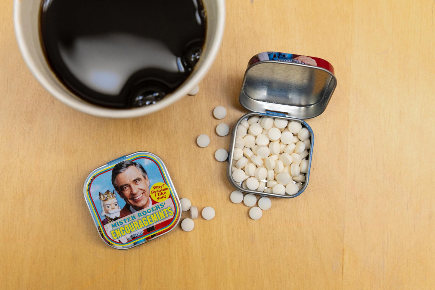 The Unemployed Philosophers Guild Mister Rogers' Encouragemints Breath Mints, 1 Tin, Net Wt .4Oz (12G)