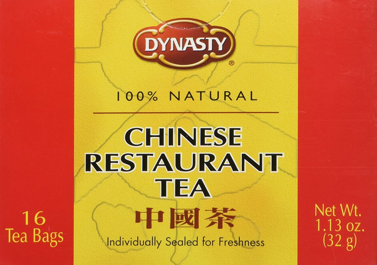 Dynasty 100% Natural Chinese Restaurant Tea Net Weight 1.13 Oz. (32G) Pack Of 16 Teabags