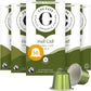 Cru Kafe USDA Organic Half Caff Espresso Coffee Capsules (50 Pods) Fairtrade Coffee Pods Compatible with Nespresso Original Line and Pixie Machines