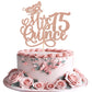 Rsstarxi Cake Topper - Glitter 15 Fabulous Fifteen, Rose Gold Cardstock Decoration for 15th Birthday Party Supplies
