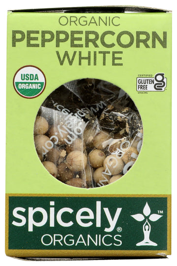Spicely Organic Peppercorn White Whole (0.35 Oz Ecobox)