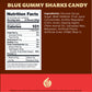Blue Sharks Gummy Candy, Classic Blue Raspberry Flavor, 2-Pound Bag