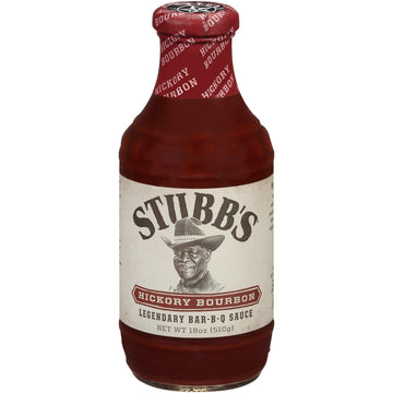 Stubbs BBQ Sauce Hickory Bourbon, 18.0 oz, Model 3475600008