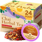 Gya Tea Co Chai Herbal Tea Pods - Decaf Hot Tea, 24 Count, Aromatic & Mellow