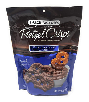 Snack Factory Pretzel Crisps Milk Chocolate Covered Pretzels 5.5 Ounce
