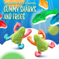 Gummy Sharks And Rainforest Frogs Candy Mix | 2 Pound Bulk Bag | Ocean And Jungle Critters | Assorted Fruit Flavors Gummy Mix |