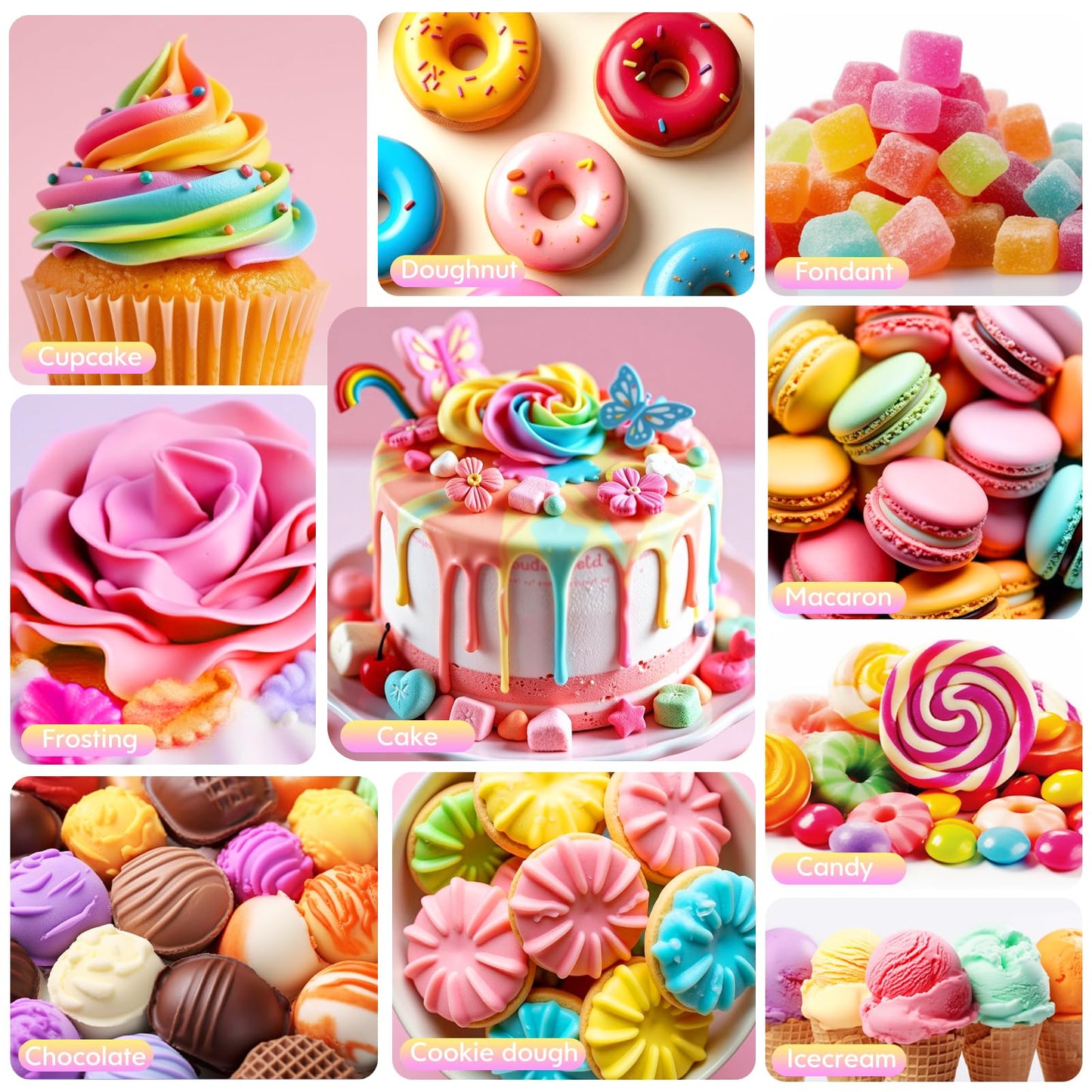 Oil Based Food Coloring For Chocolate Rainbow Oil Edible Food Dye Set For Baking Royal Icing Cookie Supplies Gluten Free 7X6Ml F