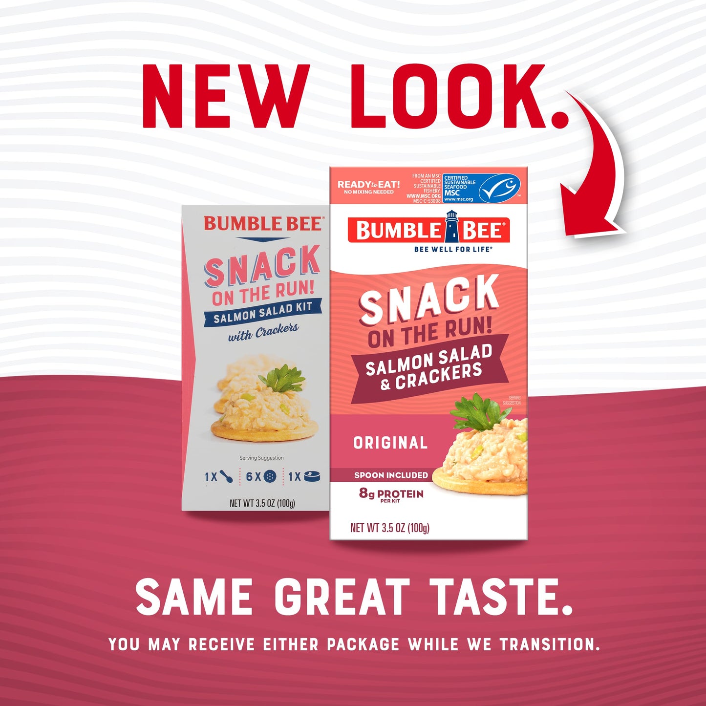 Bumble Bee Snack On The Run Salmon Salad With Crackers Kit, 3.5 Oz (Case Of 12) - Ready To Eat, Spoon Included - Wild Caught Salmon - Shelf Stable & Convenient Protein Snack