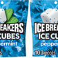 ICE BREAKERS Ice Cubes Peppermint Sugar Free Chewing Gum Pouch, 8.11 Oz (100 Pieces) (Pack of 2)