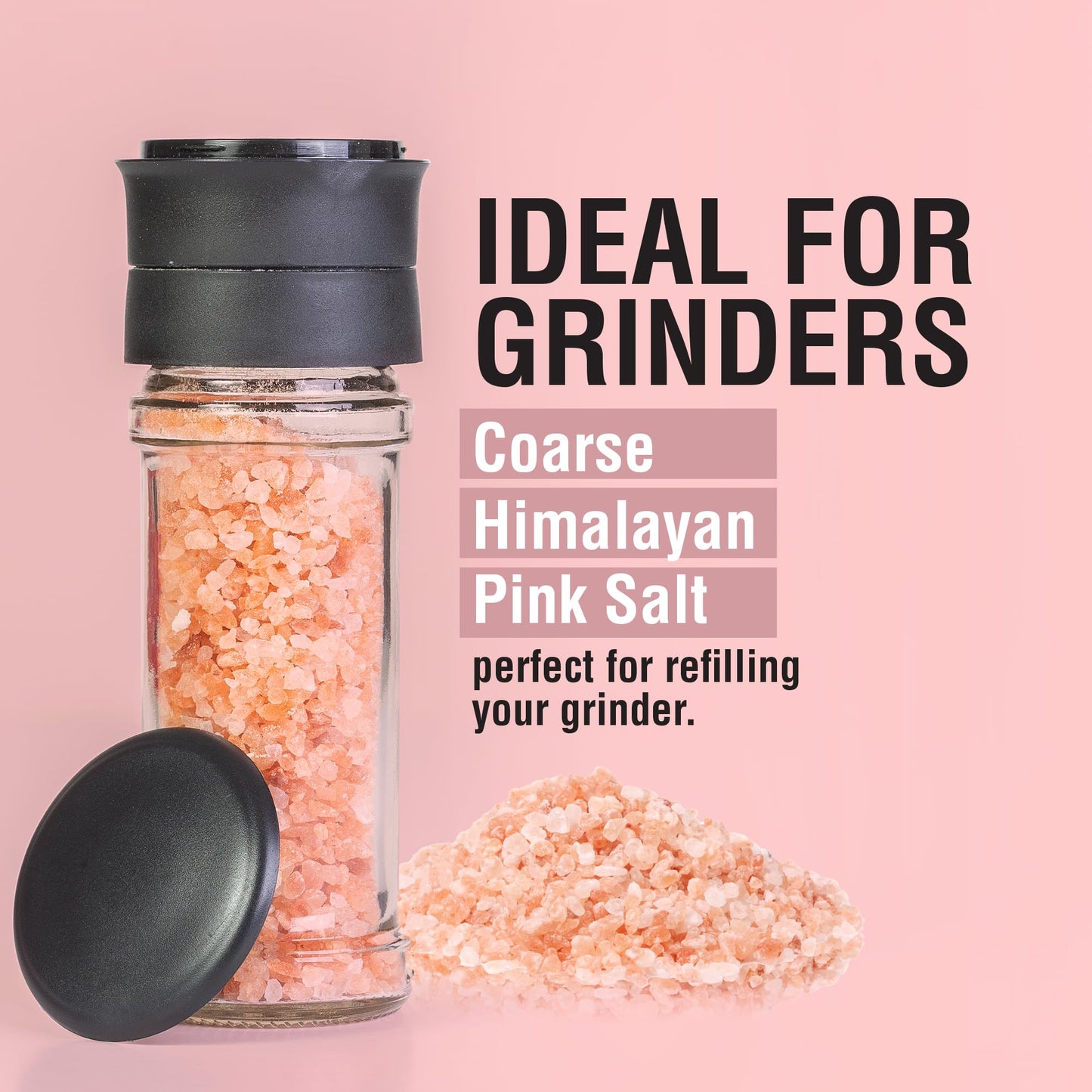 The Spice Lab Himalayan Salt - coarse 2.2 Lb  1 Kilo - Pink Himalayan Salt is Nutrient and Mineral Dense for Health - gourmet Pu