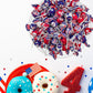 SUNNY ISLAND Patriotic Lollipops | 2 Pound Bag, 35 Pieces | Cherry, Blue Raspberry, Vanilla Flavors | Individually Wrapped