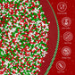 Christmas Nonpareils Sprinkles for Cake Decorating,130g White Red and Green Mini Pearls Mix,Edible Sugar Holiday sprinkle for Cu