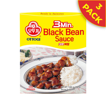 Ottogi Jja-Jang Sauce, Black Bean Sauce, Ready in 3 Minutes, 6.7oz, Pack of 3