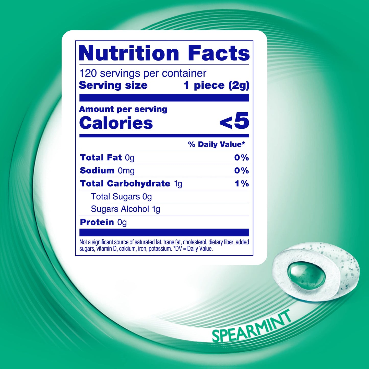 Mentos Pure Fresh Sugar-Free Chewing Gum With Xylitol, Spearmint, 120 Piece Resealable Bag (Bulk Pack Of 4)