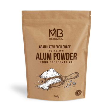 Mb Herbals Granulated Alum Powder 500 Gram (17.63 Oz) | Granulated Coarse Potassium Alum Powder | Leaving Agent | Coarse Granula