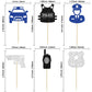 Gyufise 24Pcs Police Cupcake Toppers Glitter Policeman Police Officer Cupcake Picks Police Cake Decorations For Police Emblem Th