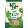 Late July Snacks, Thin and Crispy Organic Tortilla Chips, Jalapeo & Lime, 10.1-oz. Bag (Pack of 9)