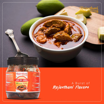 Rajasthani Swaad Raw Mango Pickle Homemade Aam Ka Achar Dry Masaledar Organic Keri Mango Pickle (Made In Khachi Ghani Mustard Oi