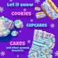 Manvscakes Sprinkles Mix - Blue Confetti & Metallic Snowflake Sprinkles, 4 Ounce, Pink Purple Blue