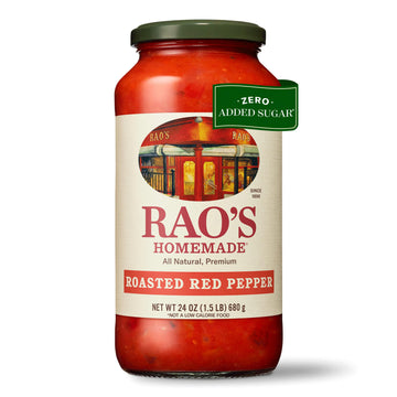 Rao's Homemade Roasted Red Pepper Pasta Sauce, 24 oz, Tomato Sauce, All Purpose, Keto Friendly, Premium Quality, Tomatoes from I