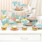 ZHUOWEISM 24PCS Cupcake Toppers Glitter Happy 16th Birthday Decorations Small Light Blue Bamboo