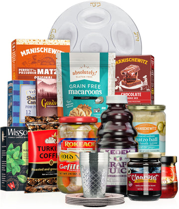 Passover Seder In a Box | The Ultimate Passover Survival Kit | Passover Seder Essential Foods & Religious Articles | Passover Ma
