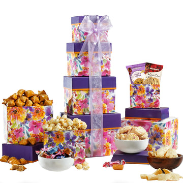 Broadway Basketeers Valentines Day Chocolate Food Gift Basket Tower Snack Gifts For Women, Men, Families, College – Delivery For Birthday, Appreciation, Thank You, Get Well Soon Care Package