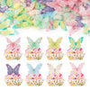 Gyufise 40Pcs Edible Multicolor Butterfly Cupcake Toppers Edible Butterfly Cake Decorations Wafer Paper Butterfly Decoration for