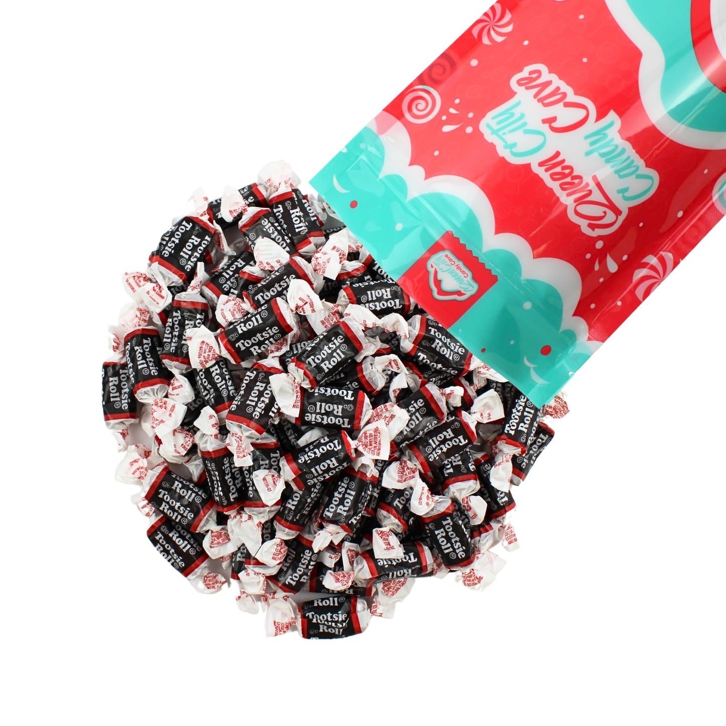 Chocolate Mini Tootsie Rolls - Bulk Tootsie Rolls Candy, Individually Wrapped Mini Bites Midgees, By Queen City Candy Cave (5 Po
